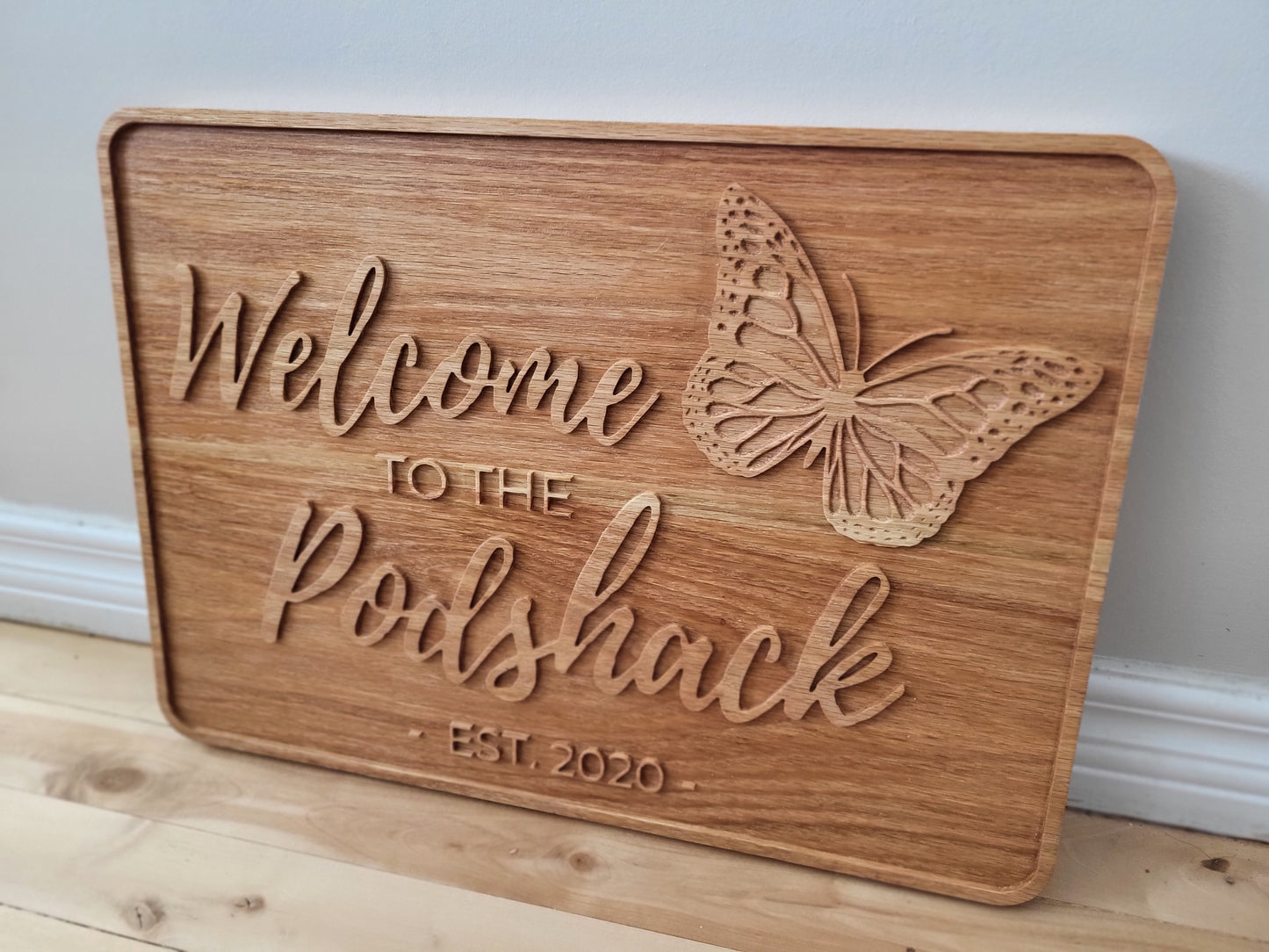 Carved Wooden Sign