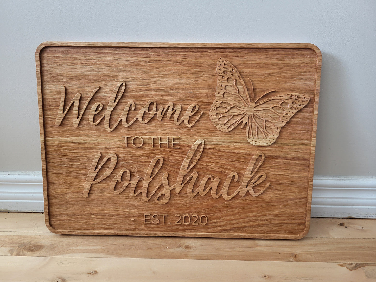 Carved Wooden Sign