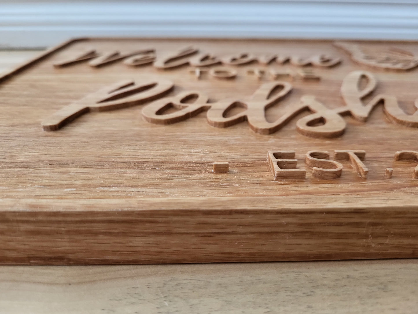 Carved Wooden Sign