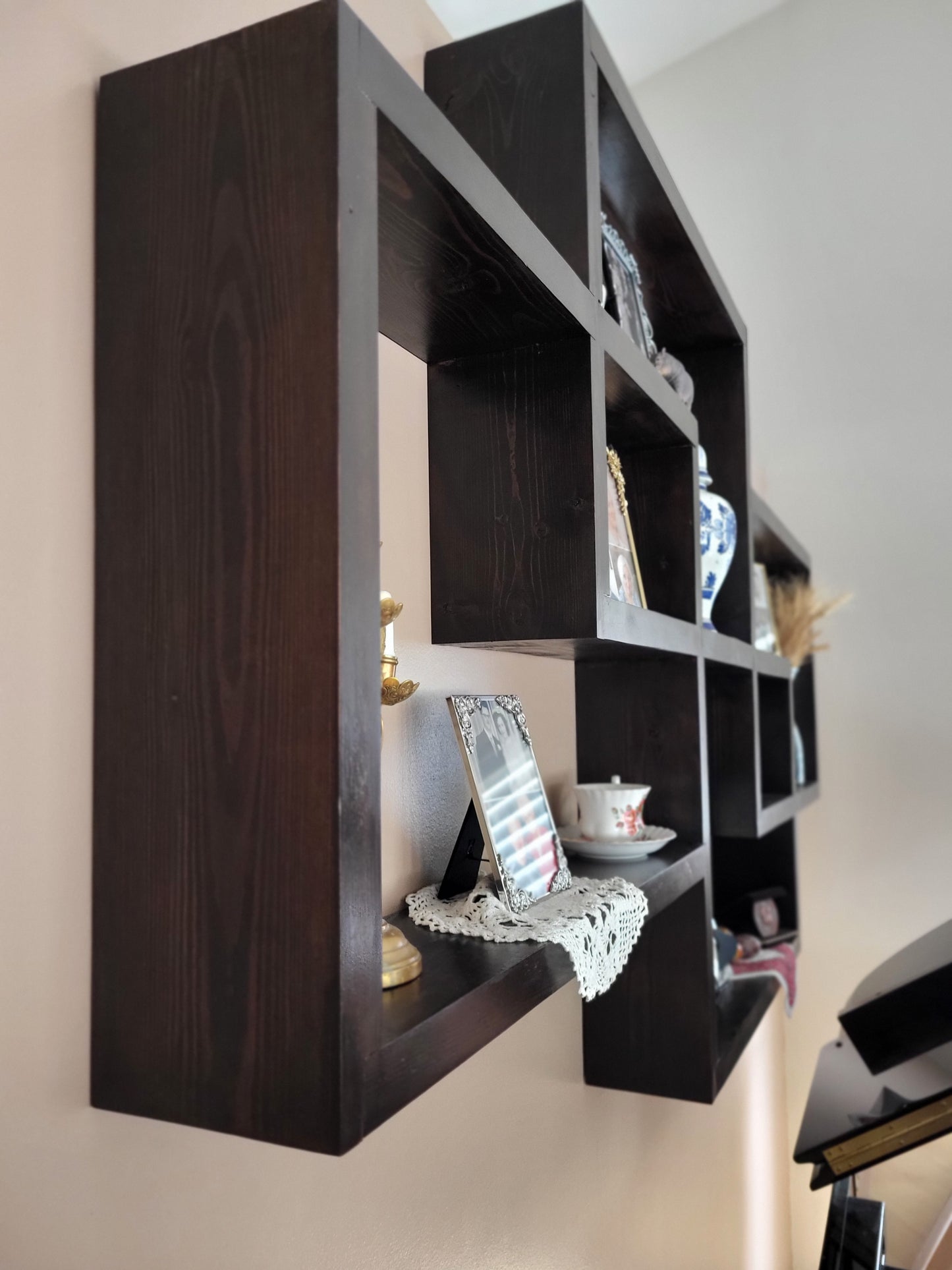 Geometric Floating Wall Shelf
