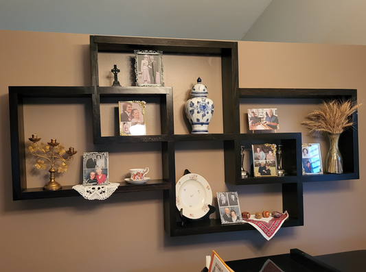 Geometric Floating Wall Shelf