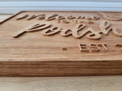 Carved Wooden Sign