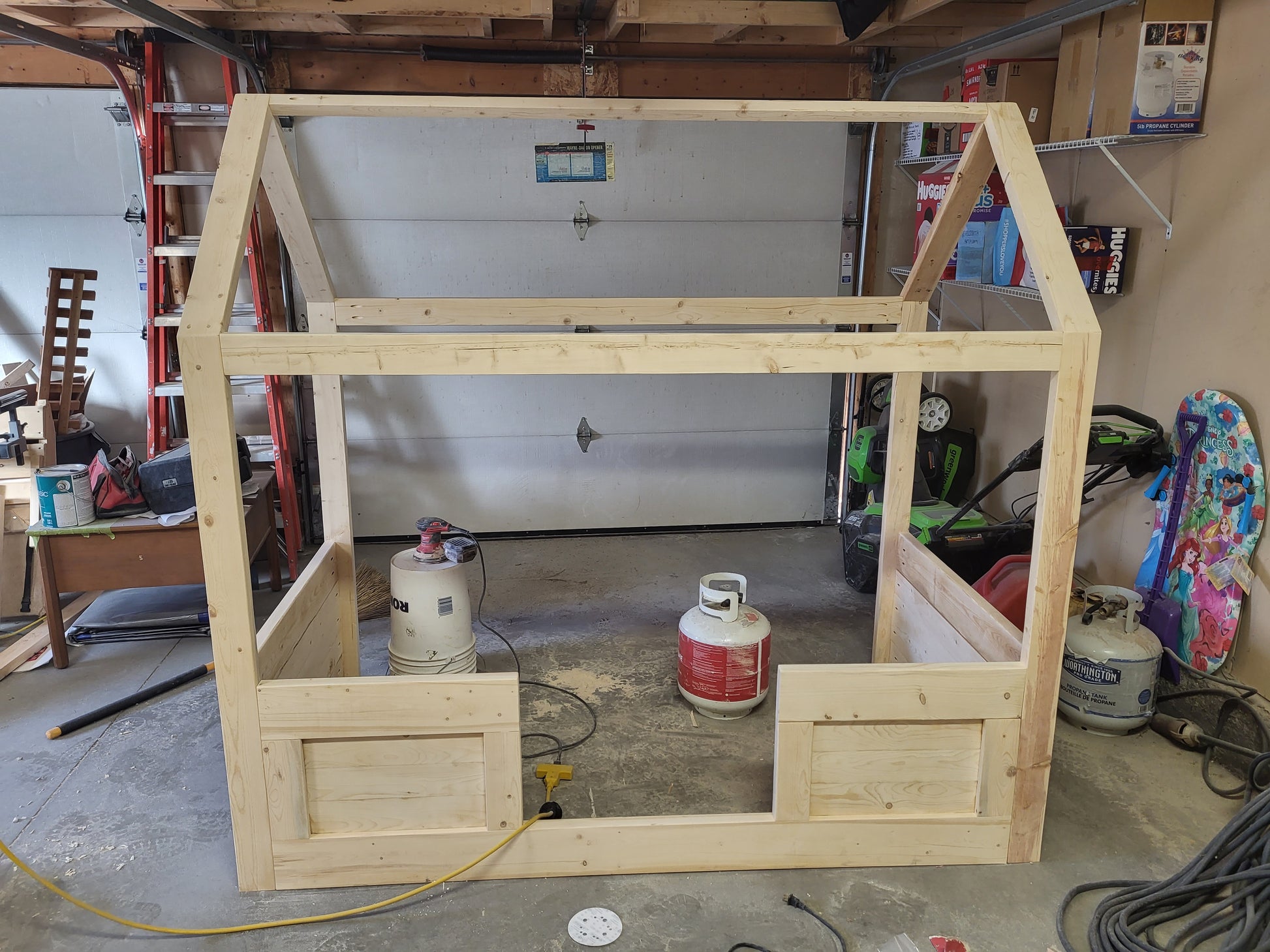 Custom Montessori style bed frame for toddler made in Saskatoon