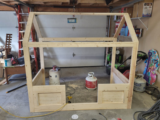Custom Montessori style bed frame for toddler made in Saskatoon